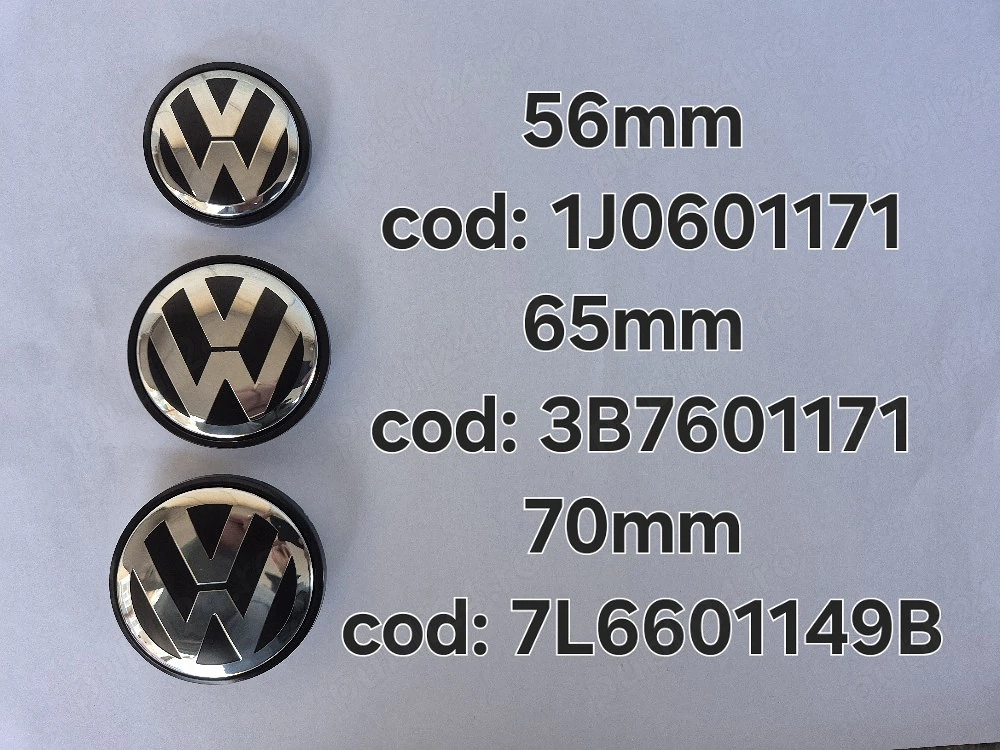 Set 4 capace volkswagen de 56mm, 65mm , 70mm