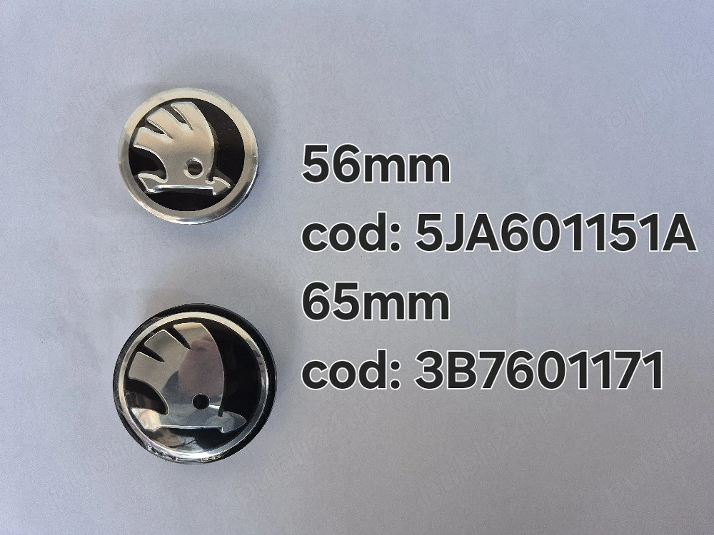 Set capace centrale skoda de 56mm , 65mm
