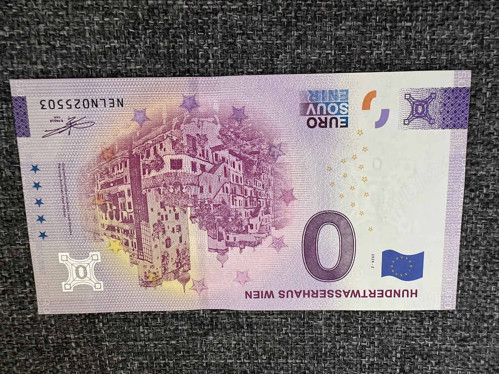 Bancnota 0 Euro Souvenir - Hundertwasserhaus Wien - Ediție Colecție