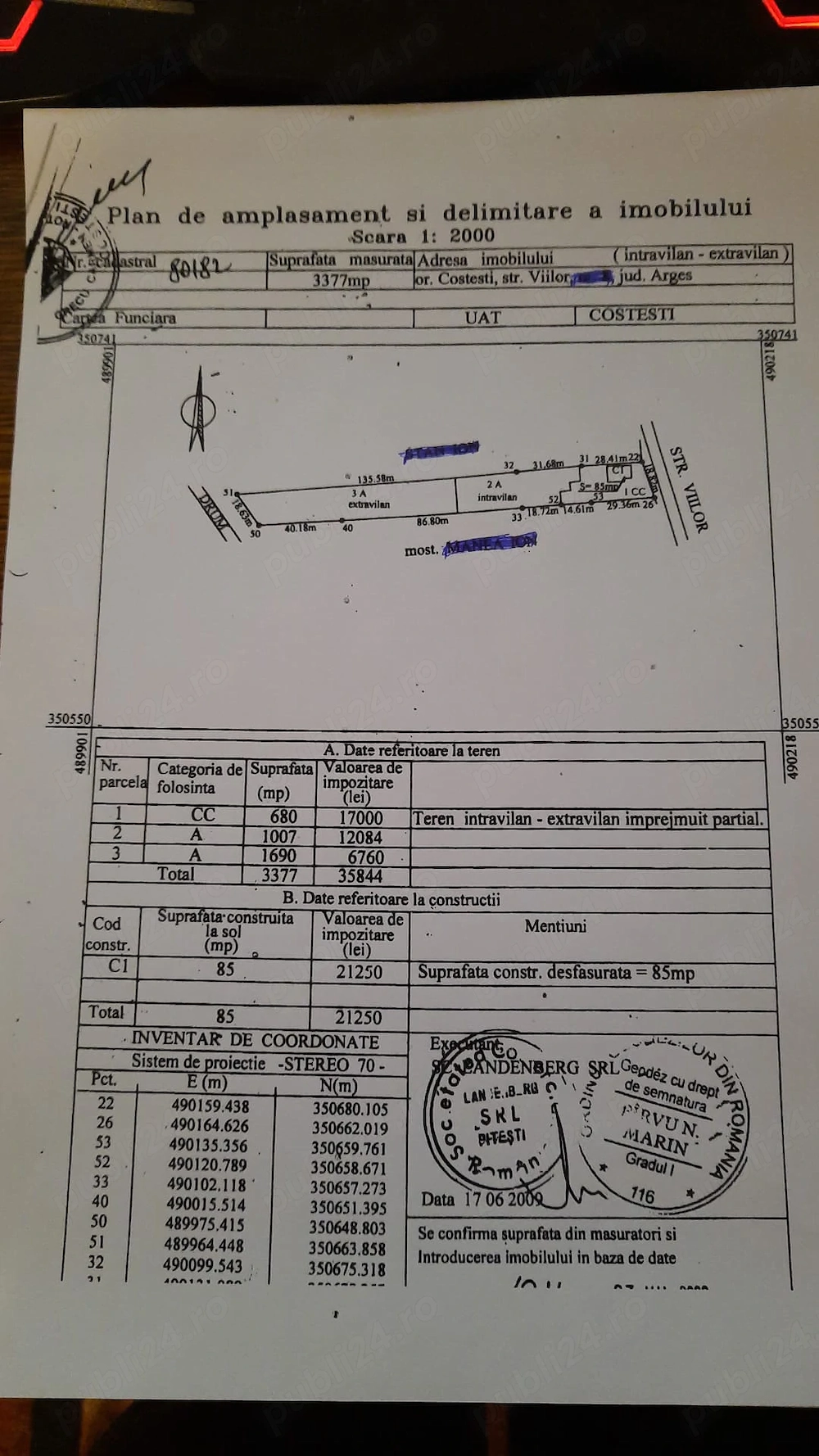 Vand casa cu teren 3377mp 