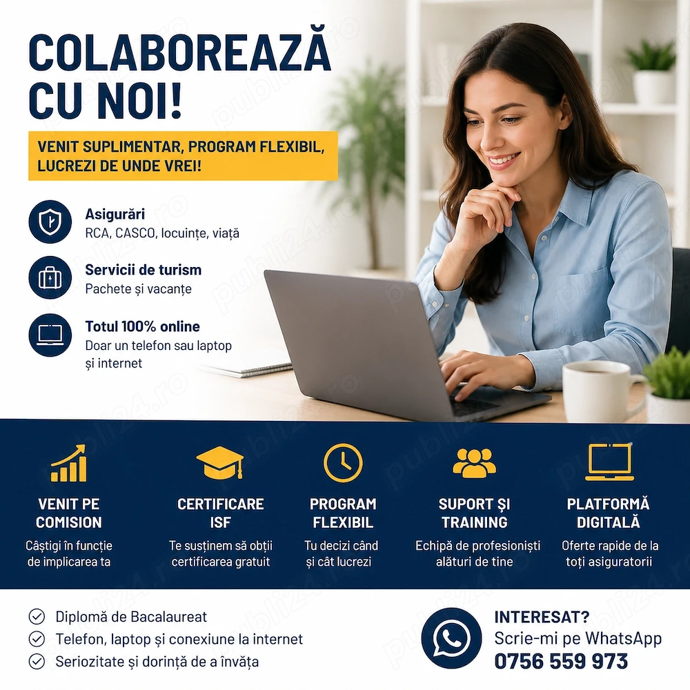 Oportunitate Colaborare   Consultant Asigurări (Venit Suplimentar   Flexibil   Remote)