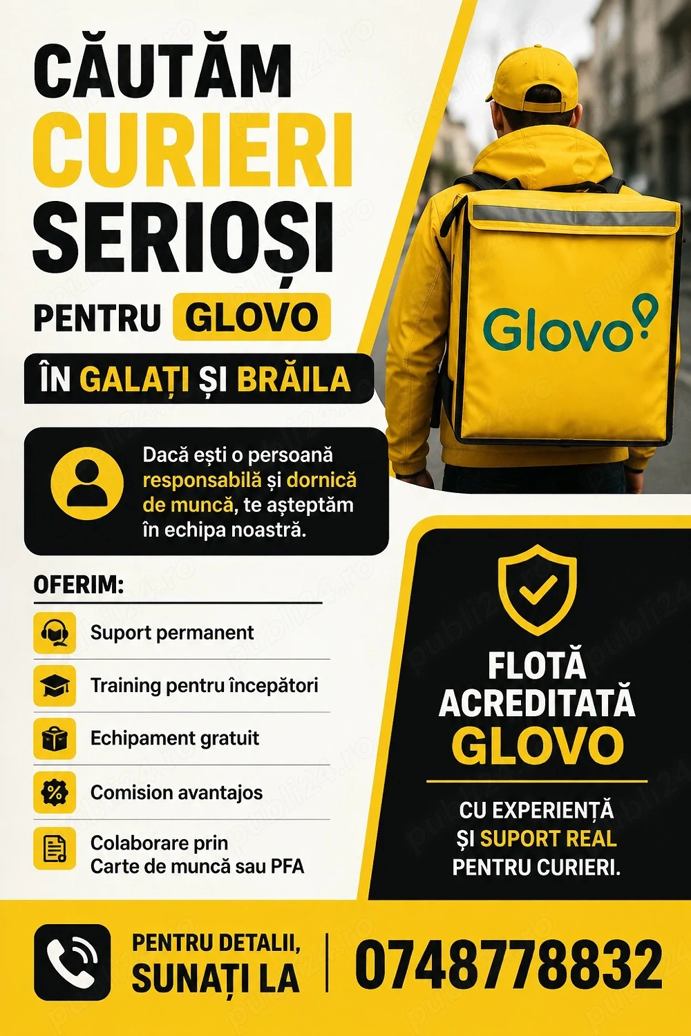 Cautam curieri seriosi, Galati si Braila