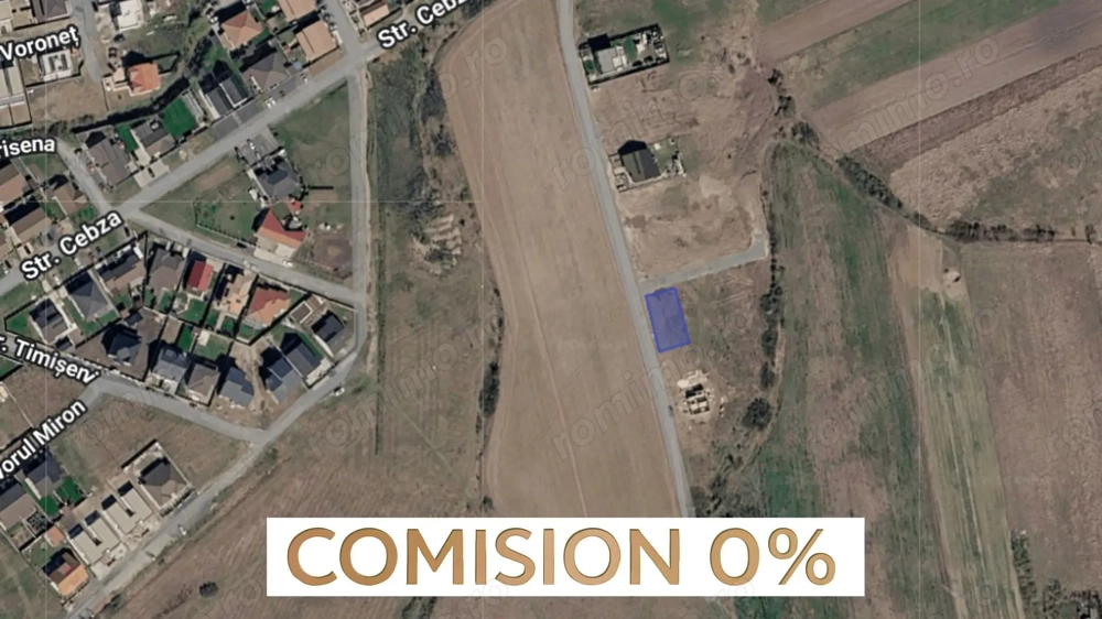 COMISION 0% | Teren colt 684 mp | 2 fronturi stradale | Mosnita