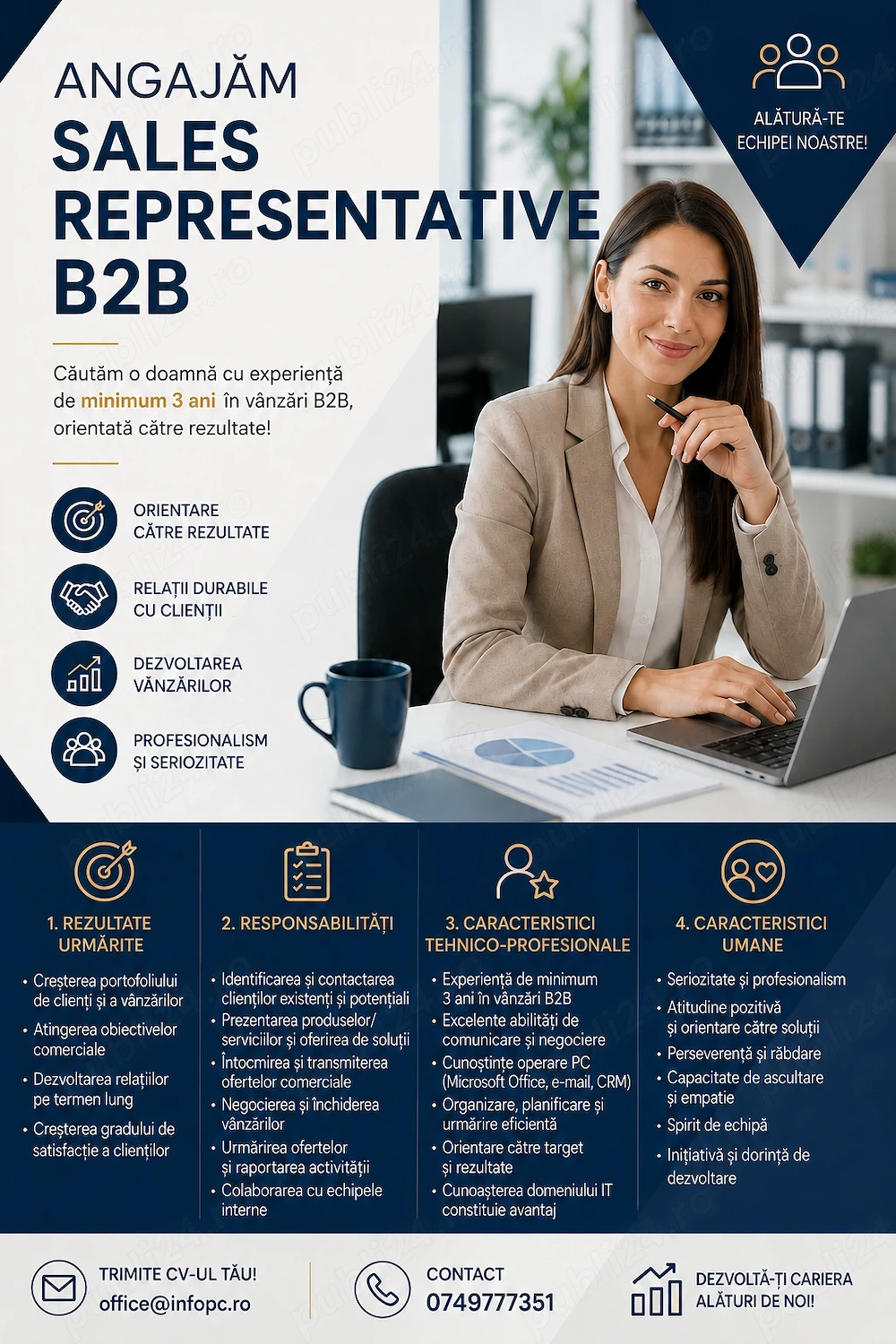 Sales representative b2b cu minim 3 ani experienta 