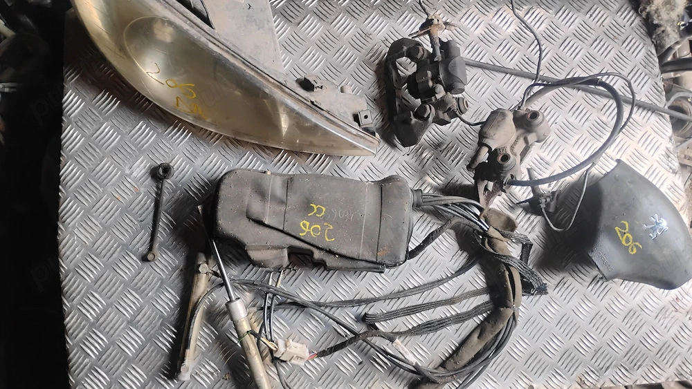 piese pentru peugeot 206 si 206cc, pompa decapotare, far, calculator, ceas bord