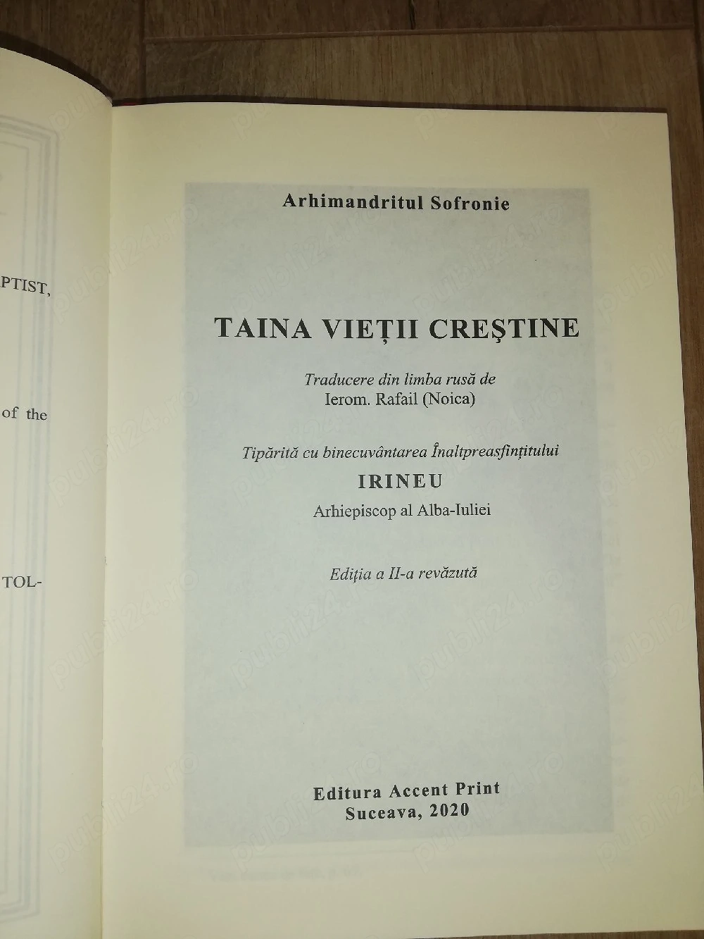 Taina vieții creștine, Sfântul Sofronie Saharov