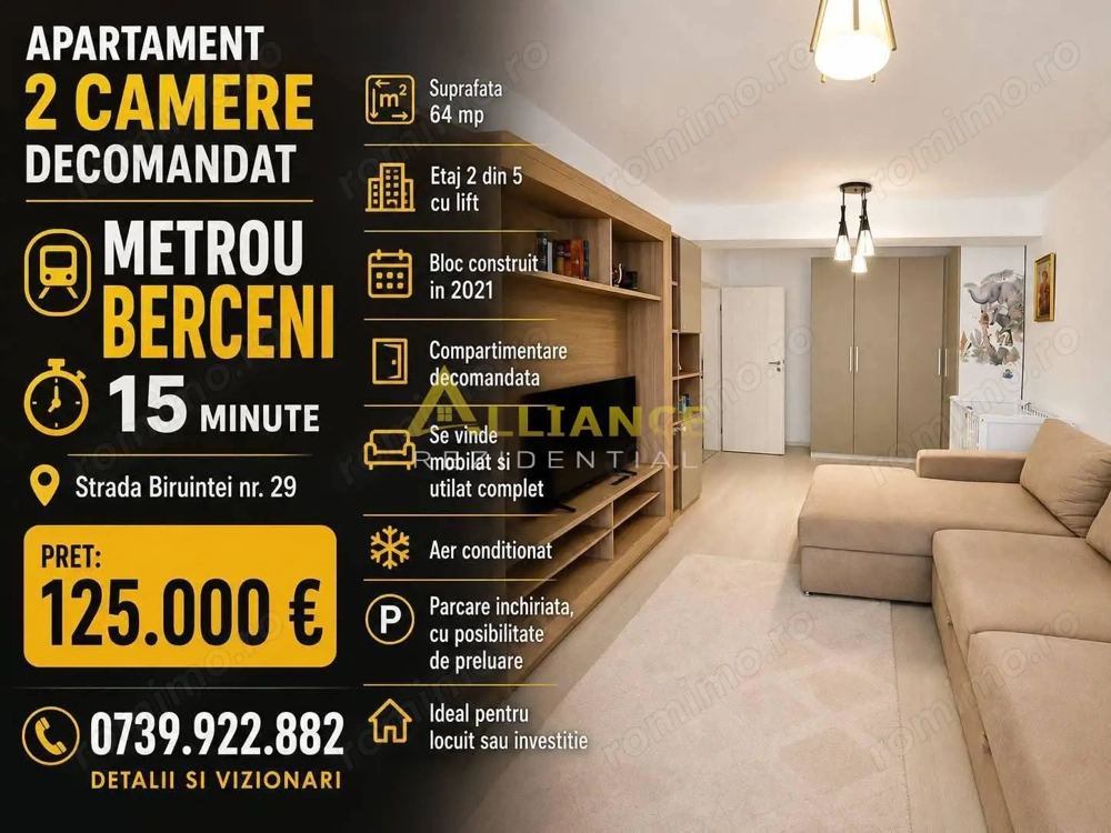 Exclusivitate Apartament 2 Camere Mobilat si Utilat Metrou Berceni