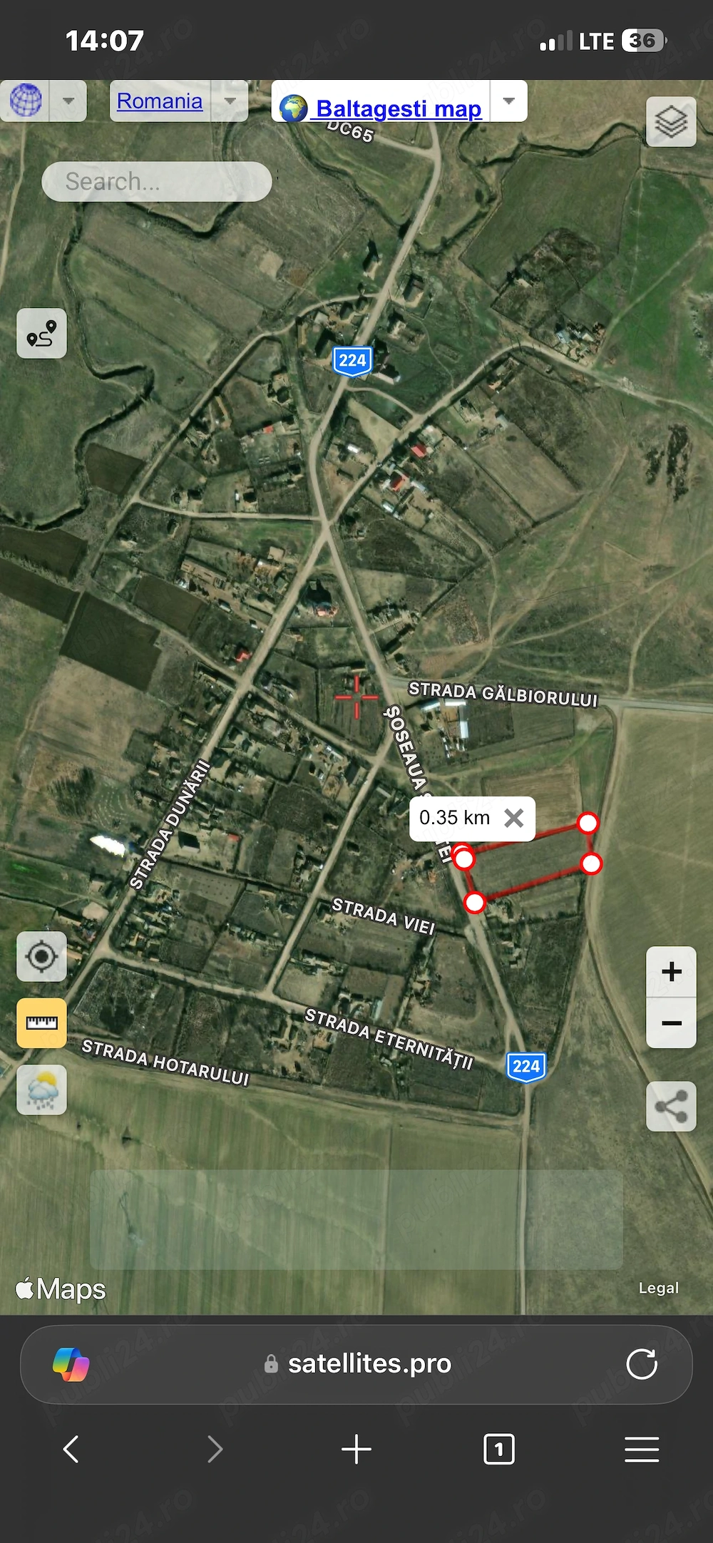 Teren intravilan Baltagești  Crucea 6300mp.