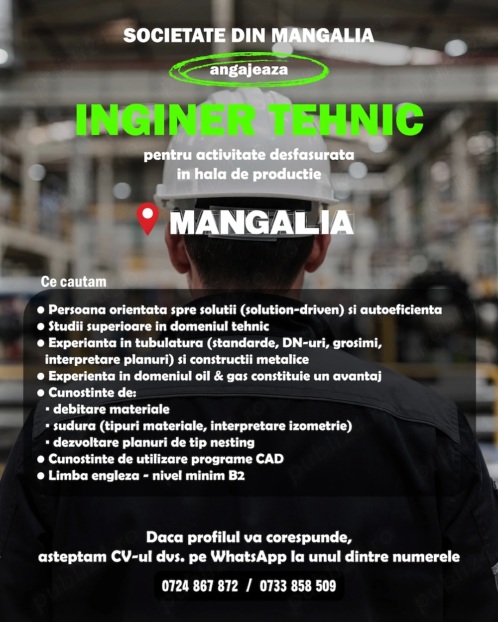 Angajam Inginer Tehnic - Mangalia