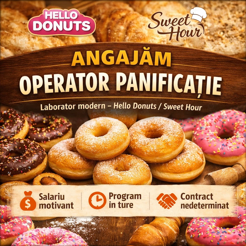 Angajare Operator panificatie - productie donuts