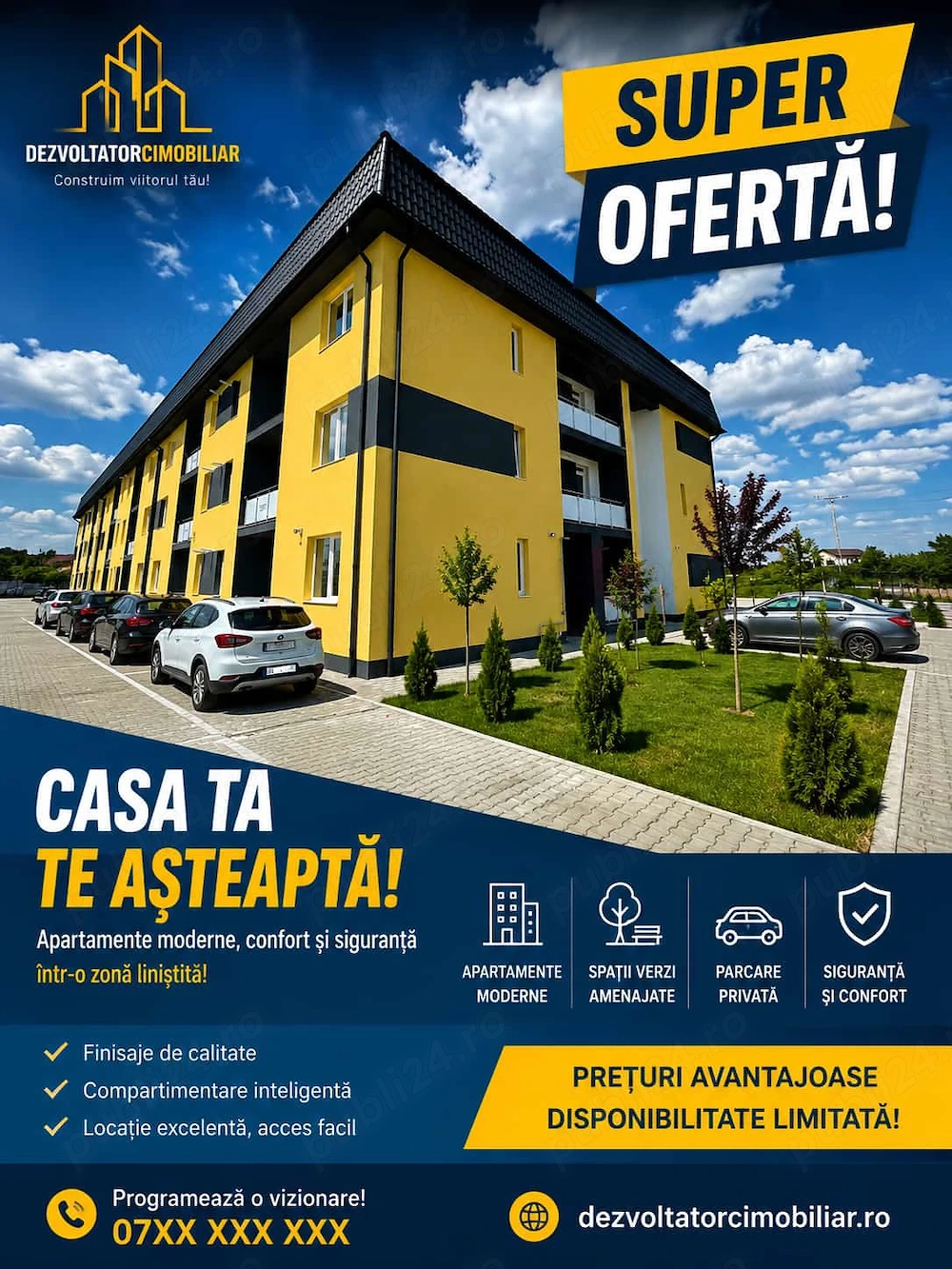 Apartament 2 camere direct de la dezvoltator