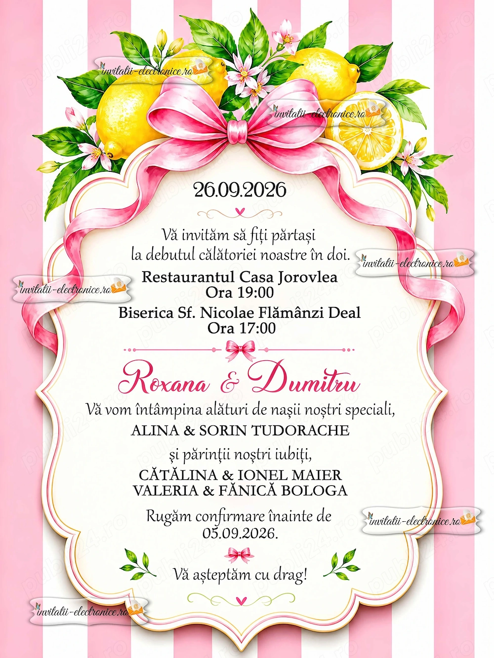 Invitatii electronice la nunta