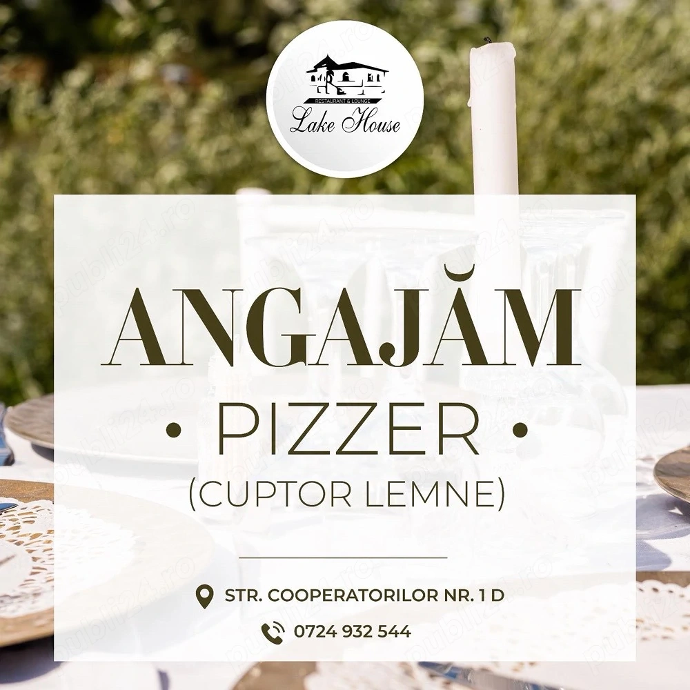 Angajam pizzer cu experienta pizza pe vatra