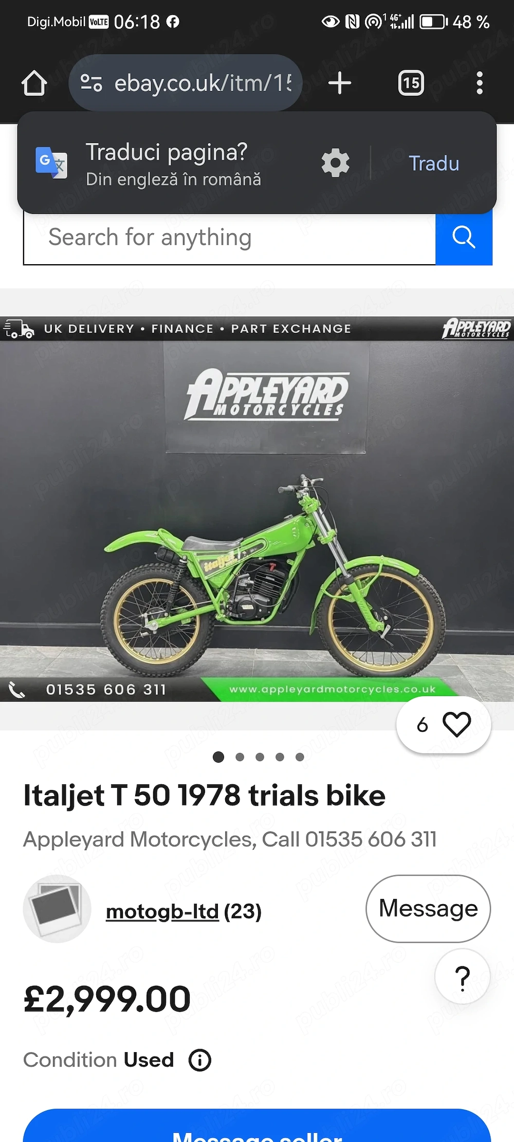 Cross italijet de 50cc 