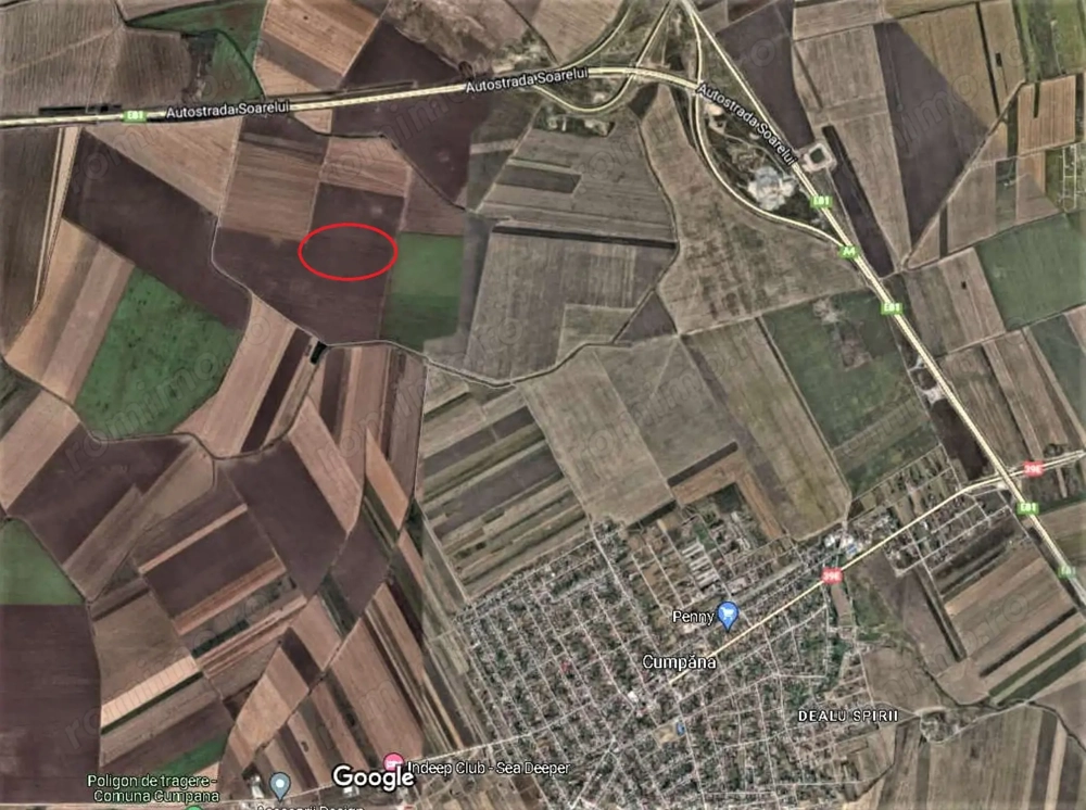 Terenuri de vanzare Cumpana extravilan agricol 18,5 ha