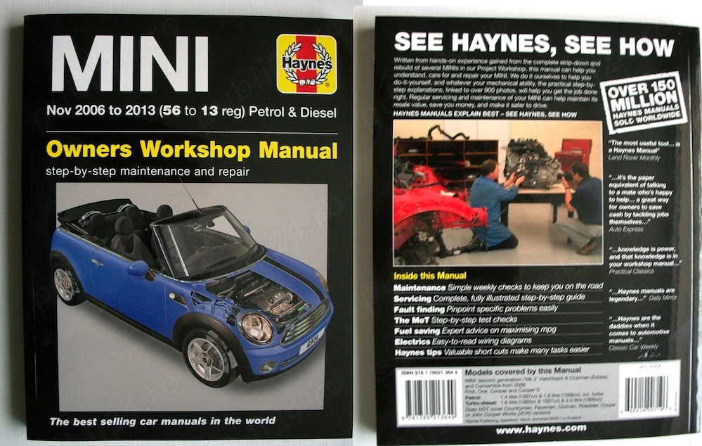 Manuale reparatii auto Mini anii 1959-1996 si 2006-2013 Autobooks & Haynes