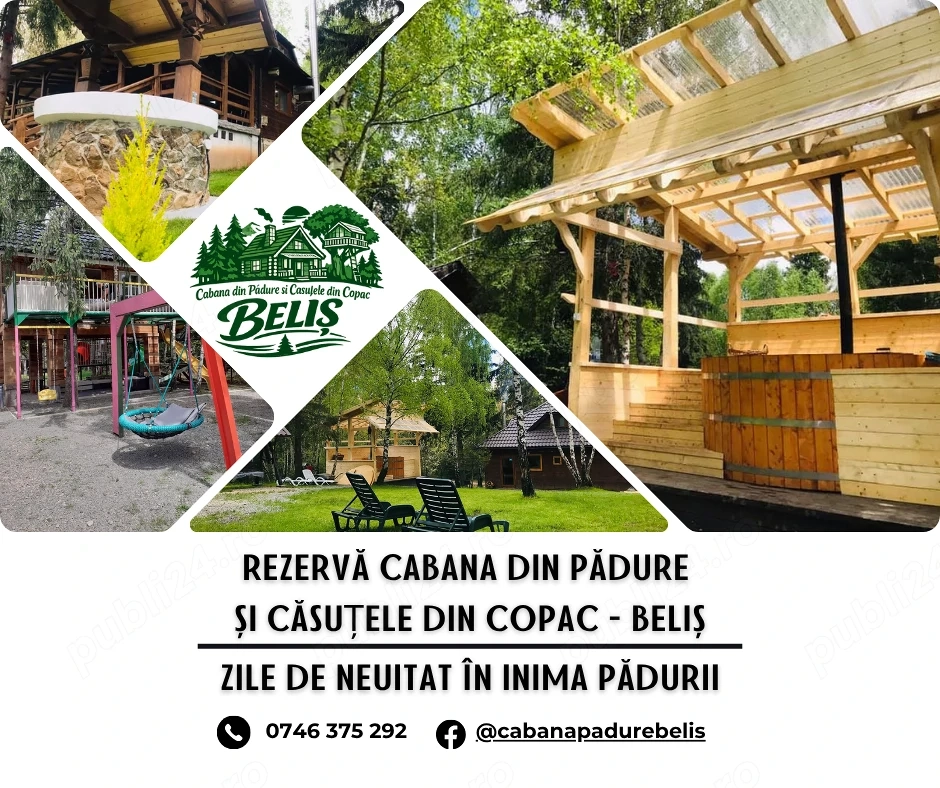 Oferta Weekend liber: 12-14 iunie 2026! Rezerva weekend Cabana din Padure & Casuta din Copac   Belis