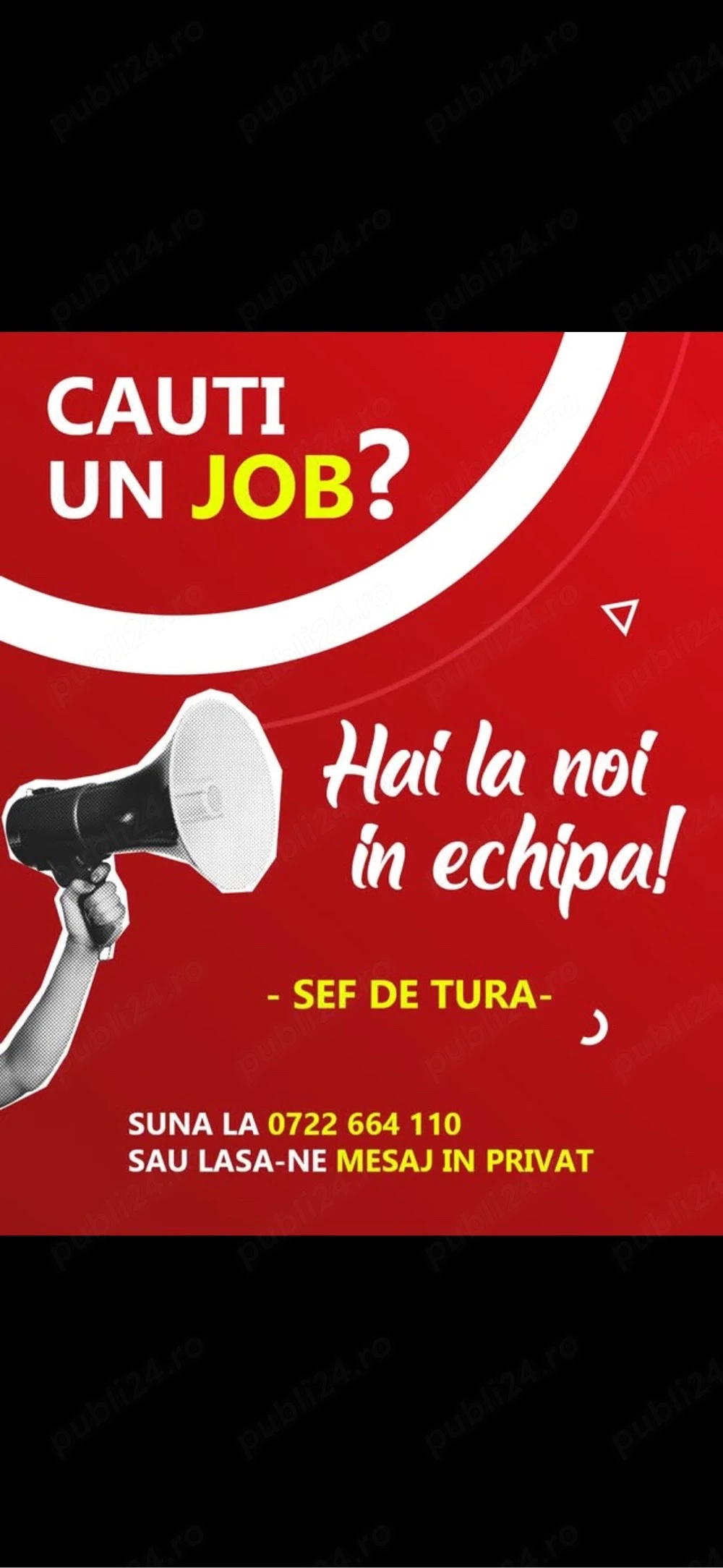 Cautam SEF DE TURA - Lucky Pizza Mega Otopeni str23 august nr 196-198