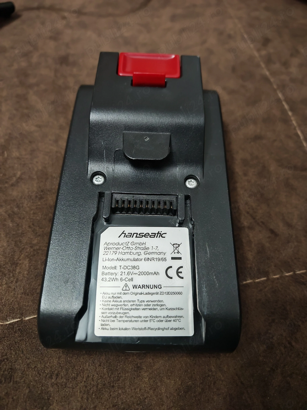 Acumulator Hanseatic 21.6V - aspirator vertical