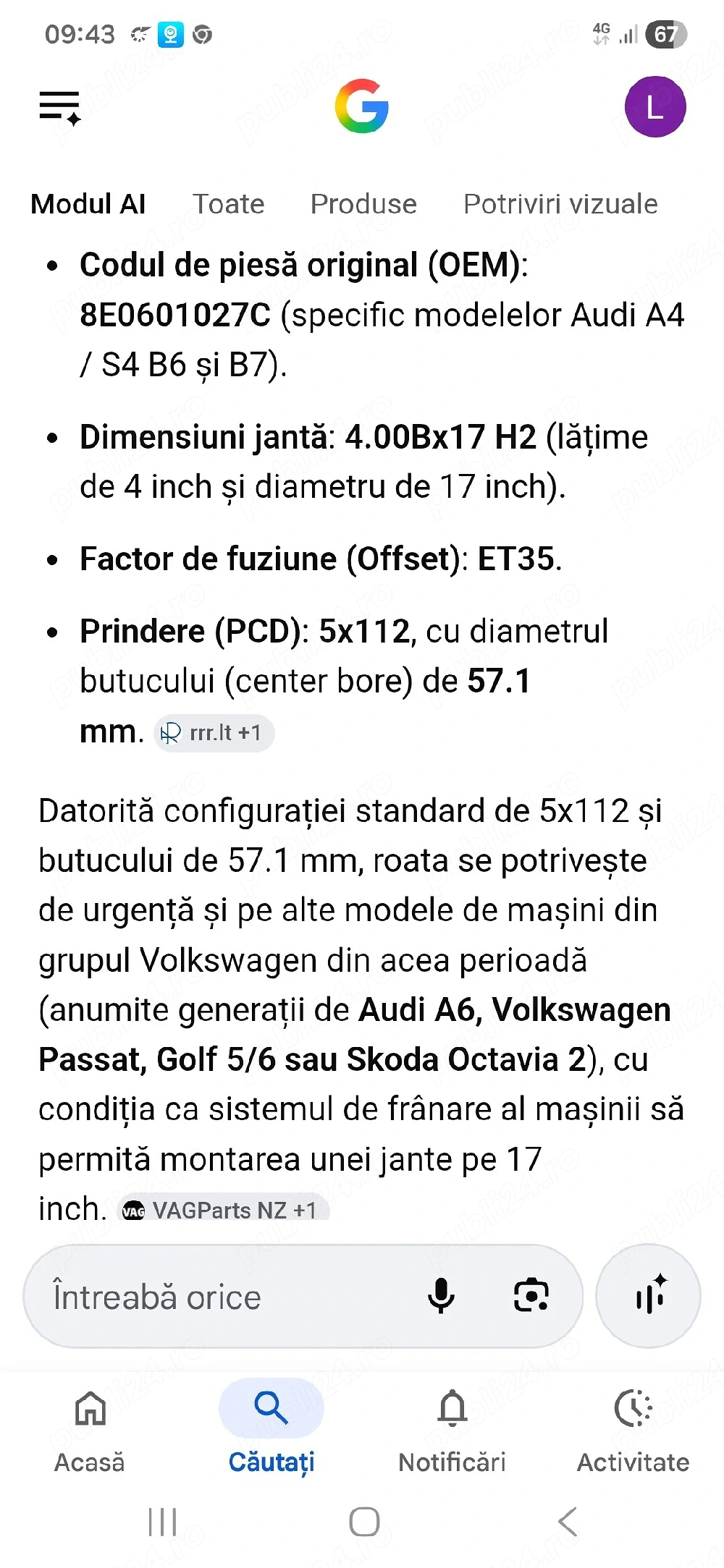vand roata rezerva slim