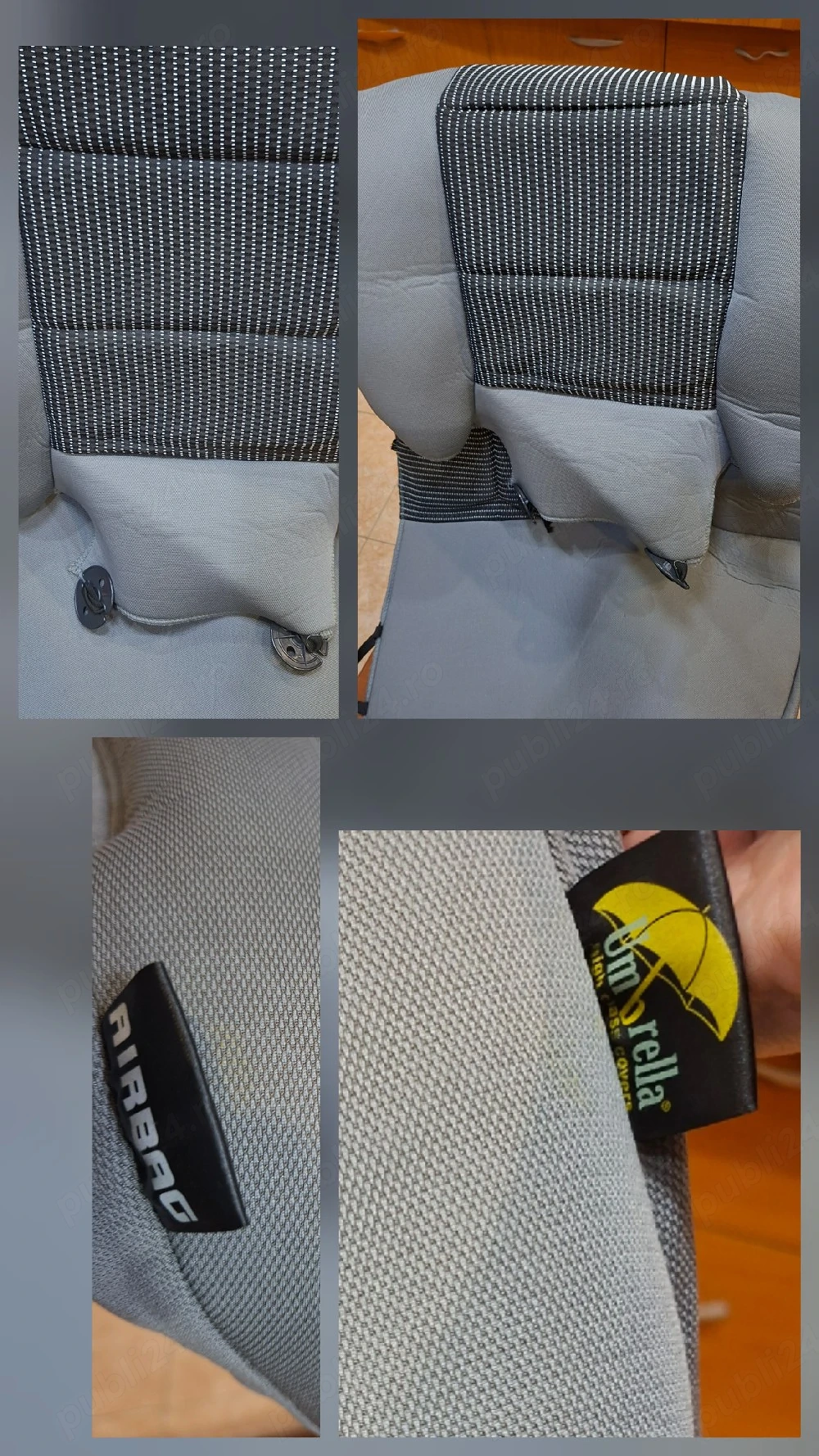 Set Huse Auto Umbrella Lux (11 Piese, Compatibile Airbag) – Pentru Renault 