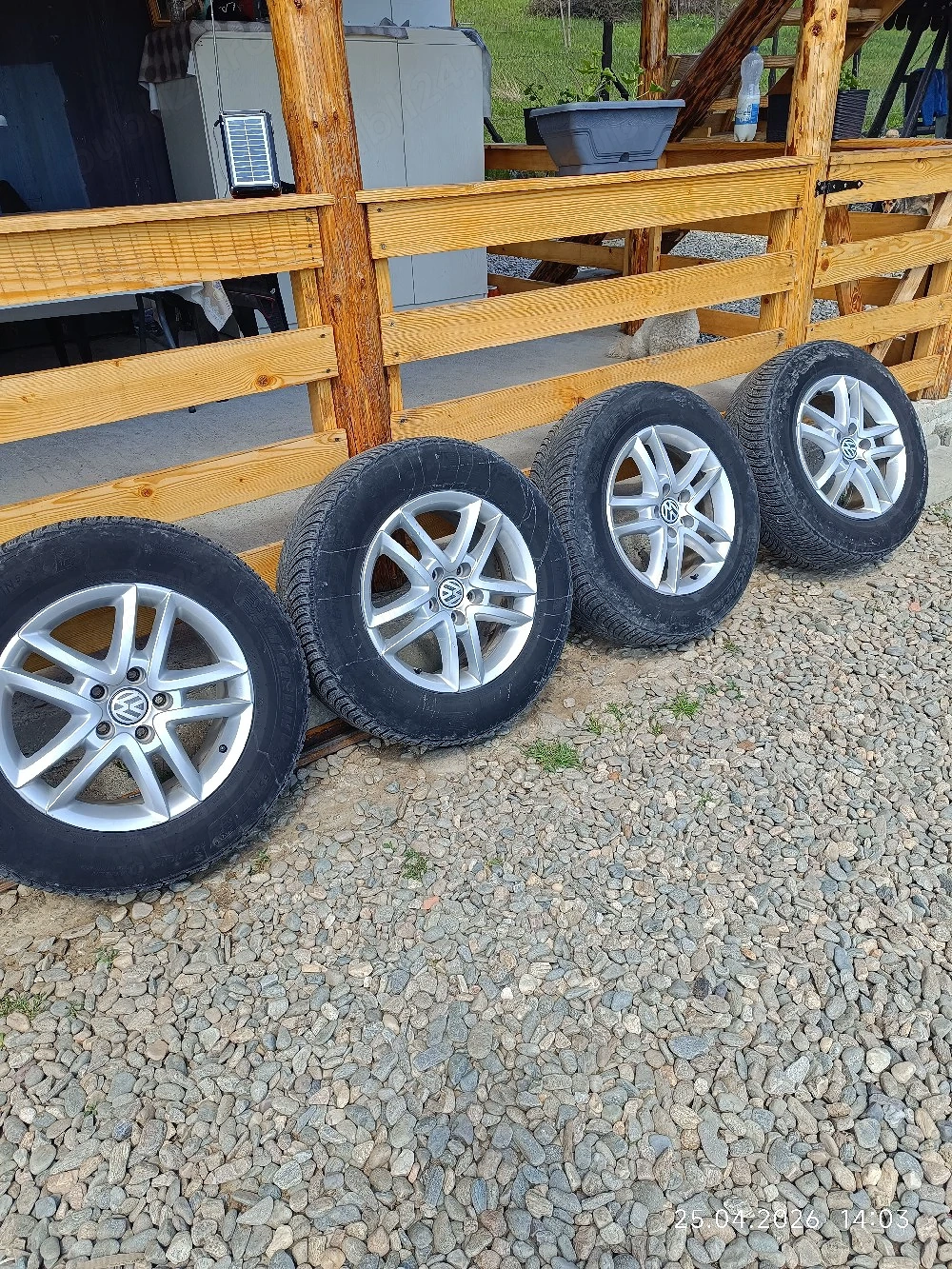 Set roți complete,5x120,jante originale și  anvelope 235/65/17 M+S  Volkswagen Touareg, Amarok,Trans