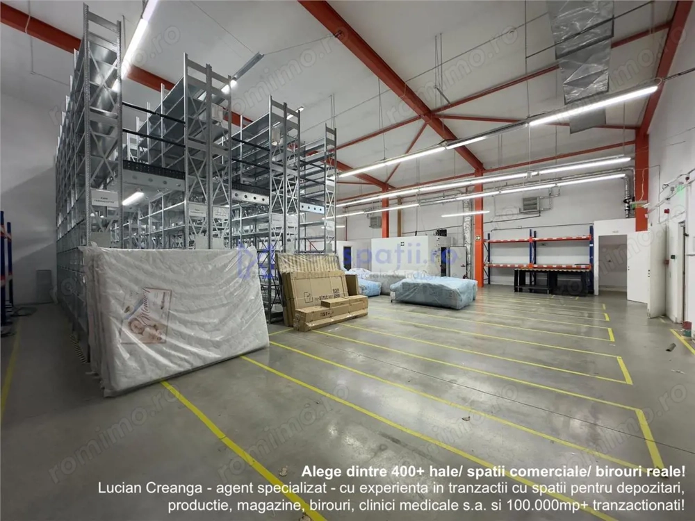 Hala, showroom birouri Pacurari rond Mall Moldova de la 40mp la 1000mp