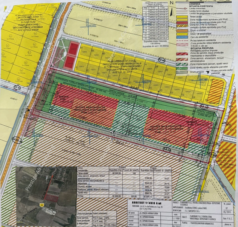 Teren industrial/comercial cu PUZ aprobat – 30.000 mp – Covaci, Timis | POT 50%