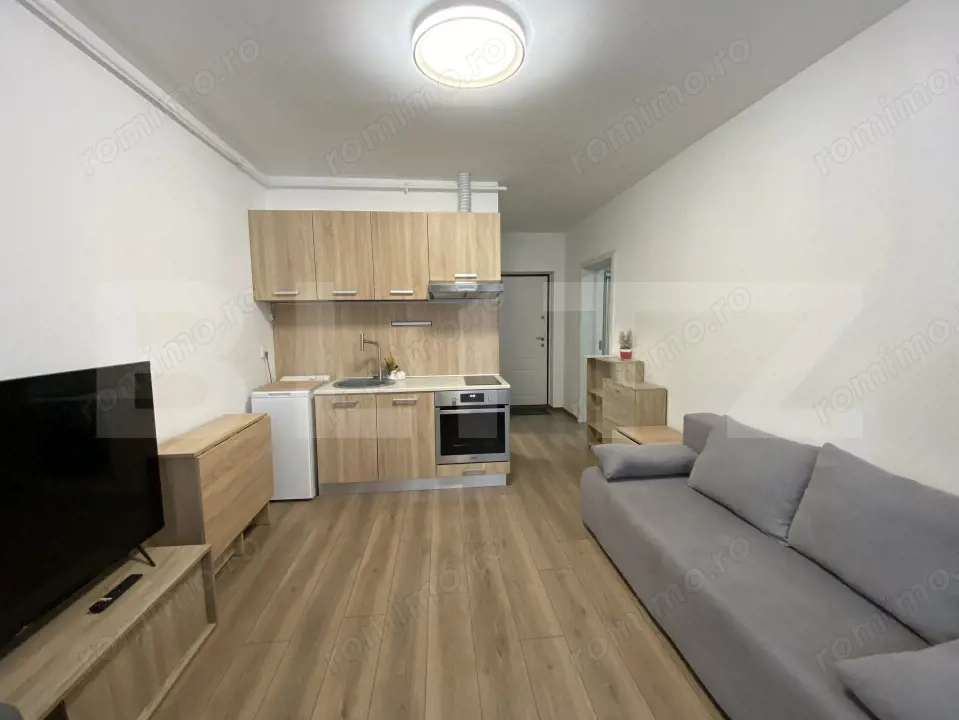 Apartament superb cu o camera, etaj 3, 30mp. Complet mobilat. Zona Decebal