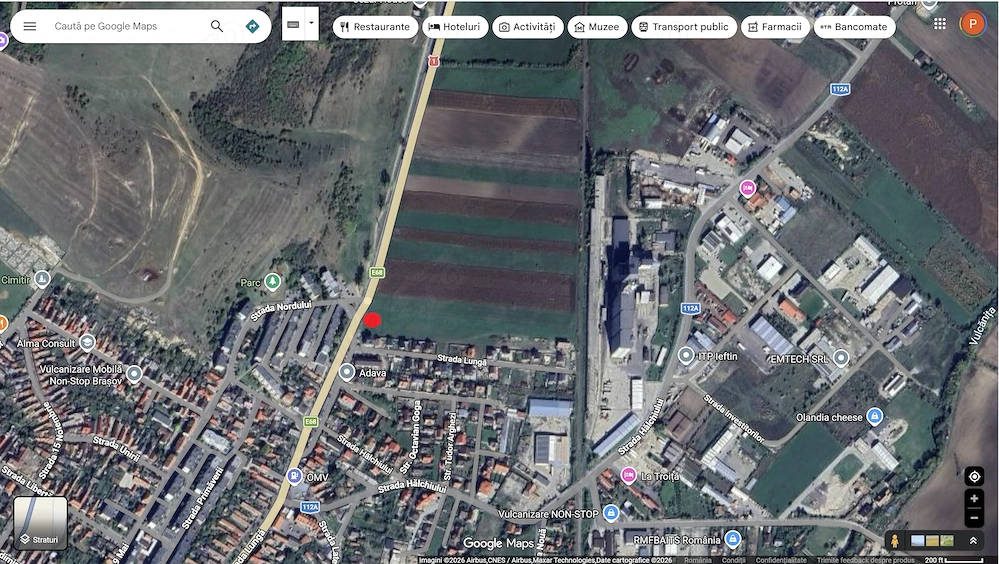 1000 mp teren intravilan construibil cu utilitati,Codlea Nord,langa DN 1