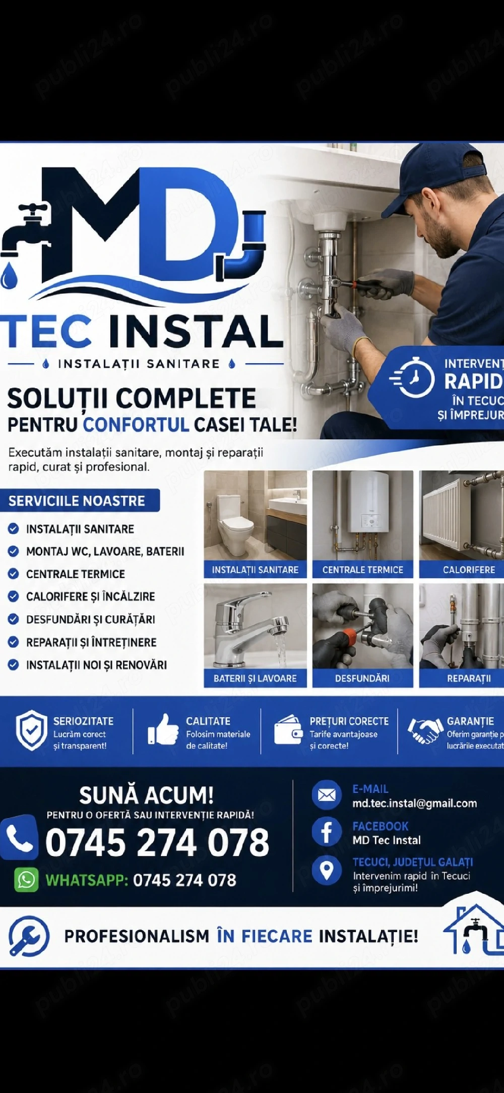 Instalator Sanitar Tecuci