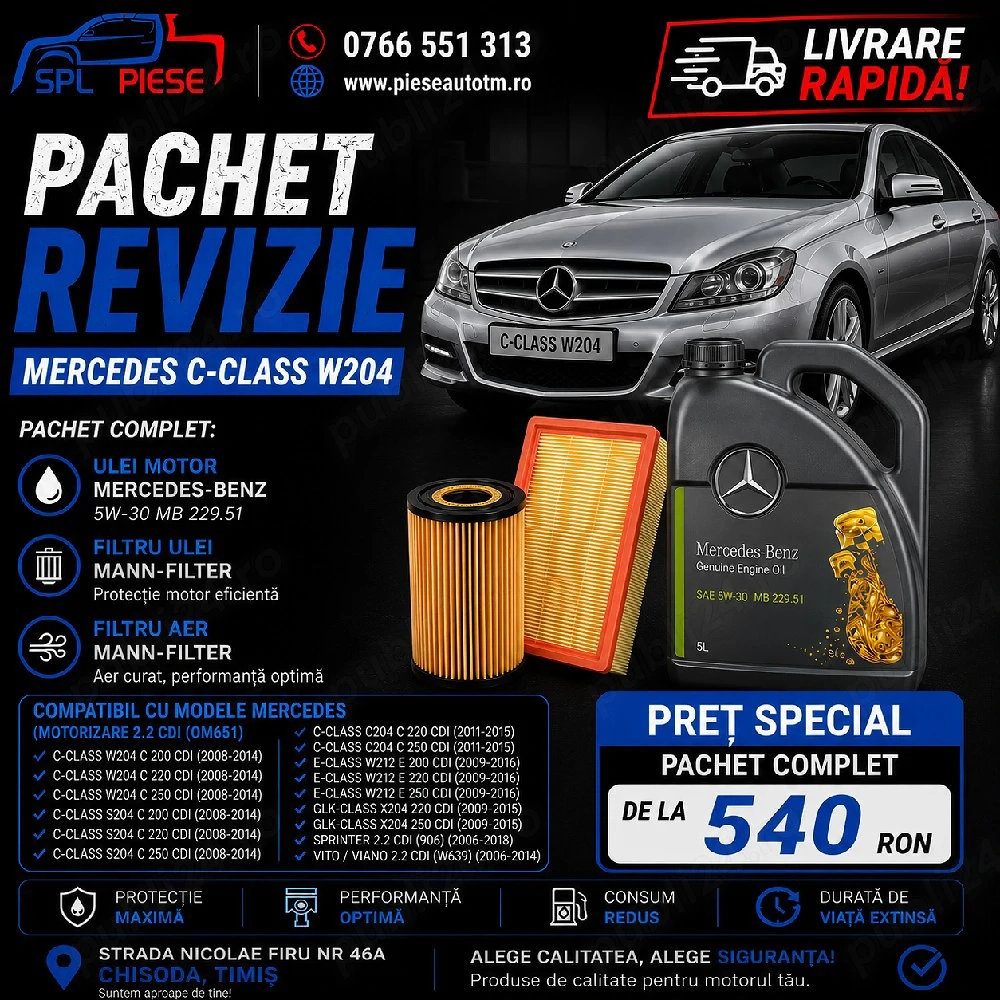 Pachet revizie complet pentru Mercedes C-Class W204!