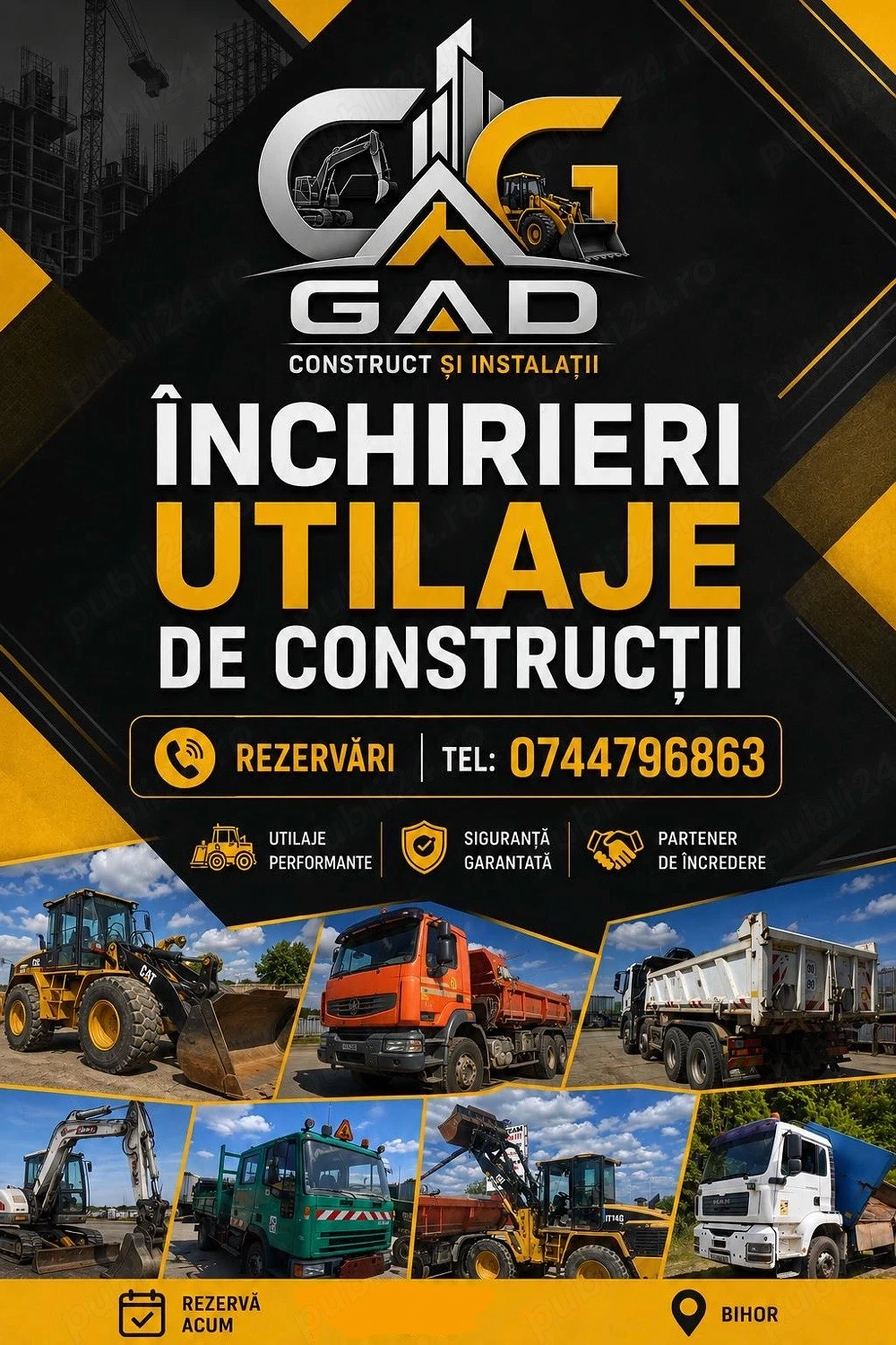 Inchirieri utilaje