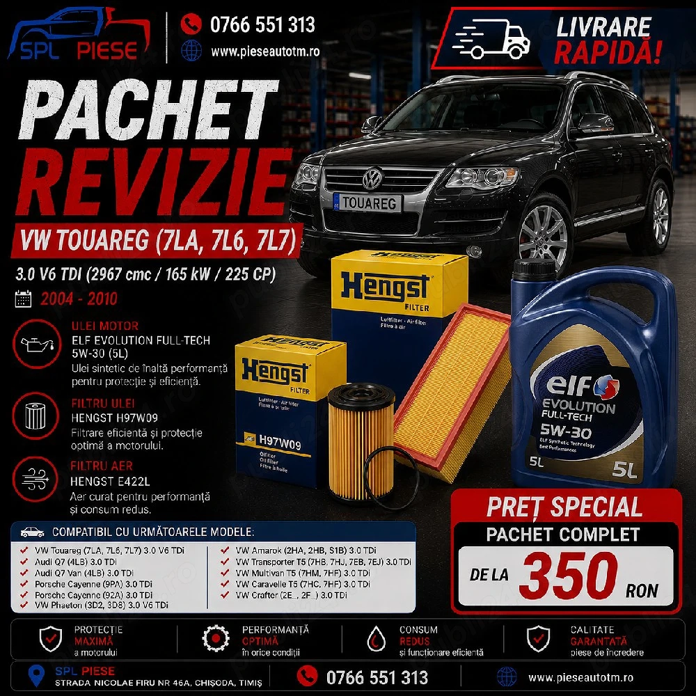 Pachet revizie pentru VW Touareg 3.0 V6 TDI!