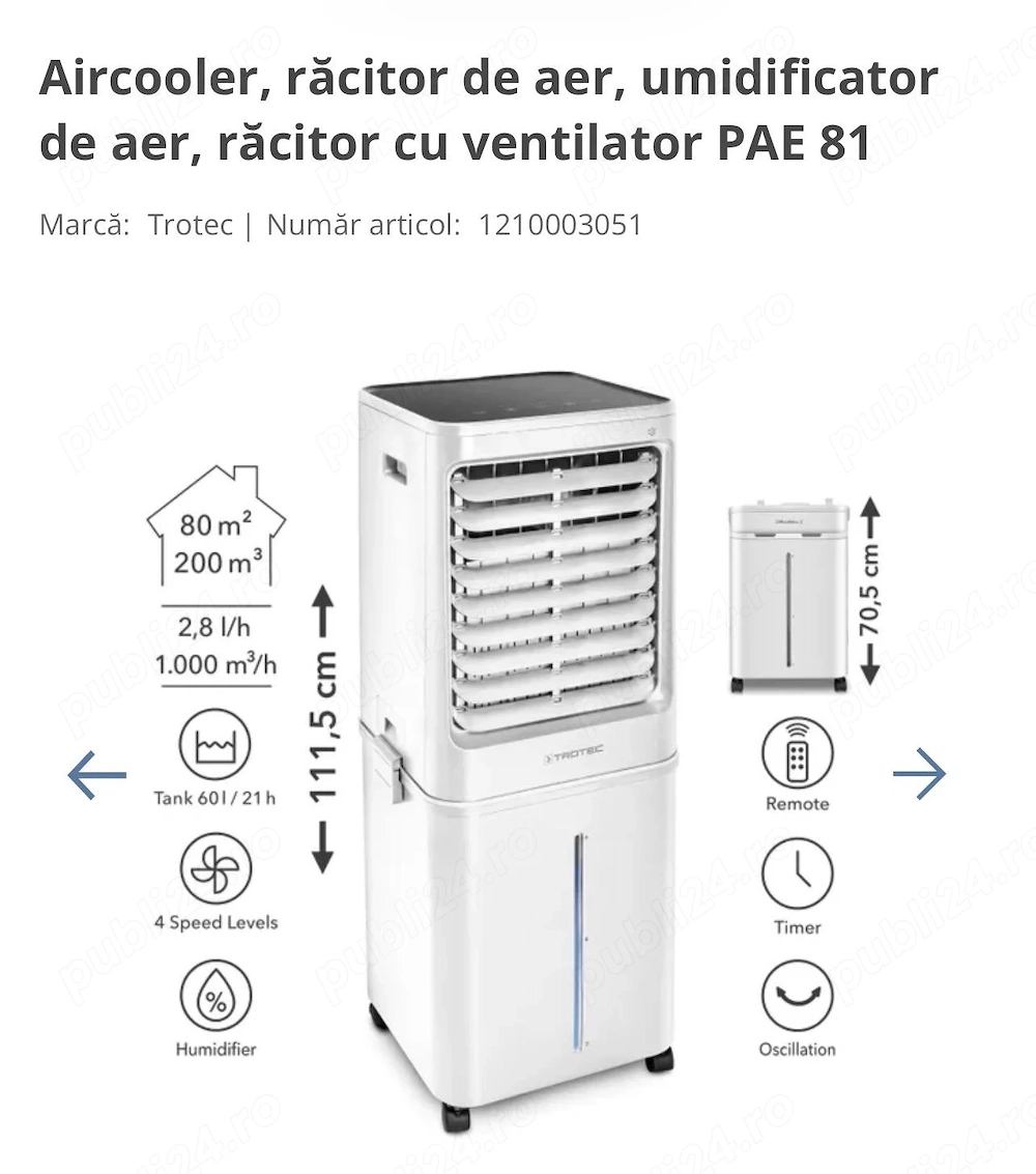 Racitor de aer PAE 81
