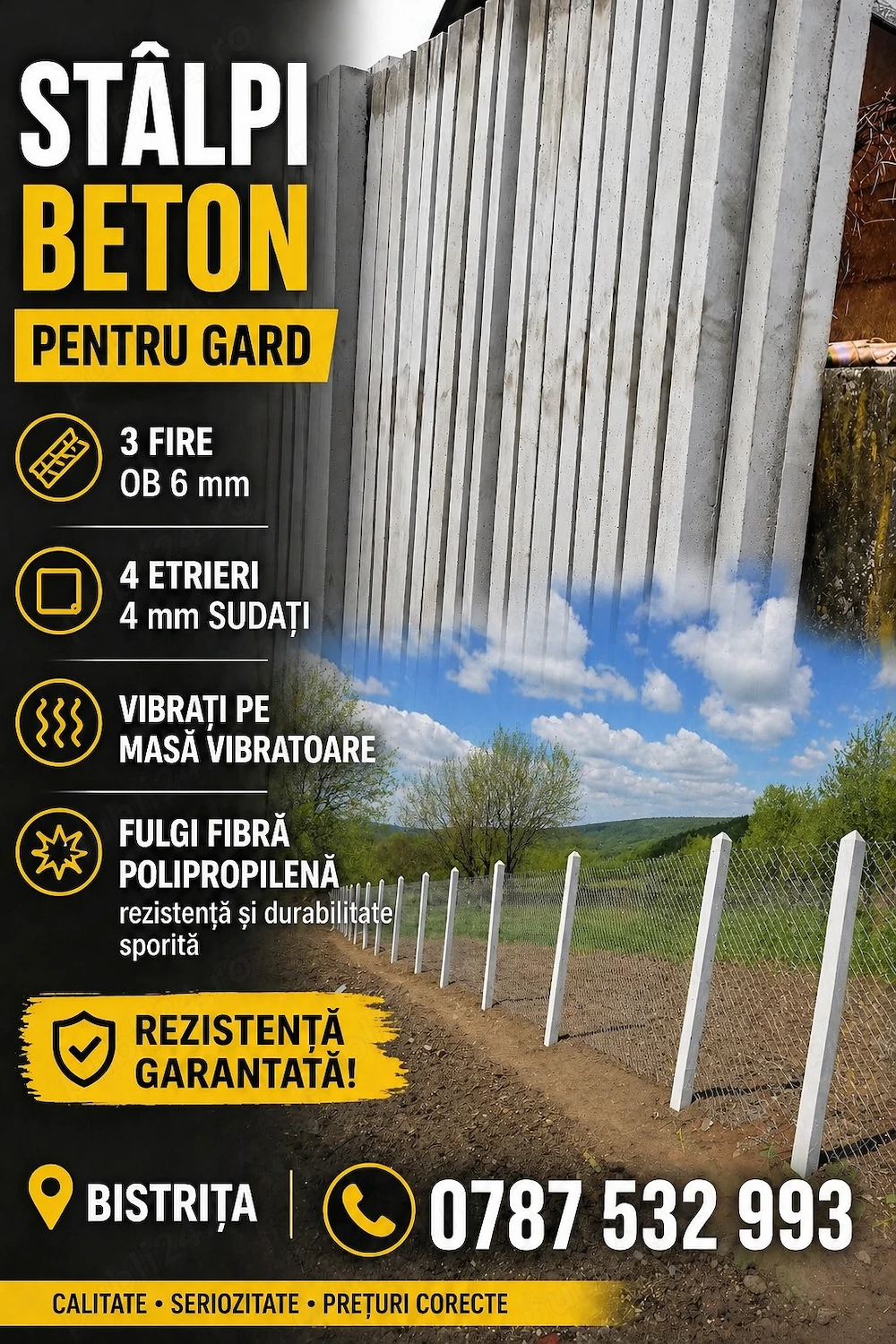 Stalpi Beton gard 2,5m