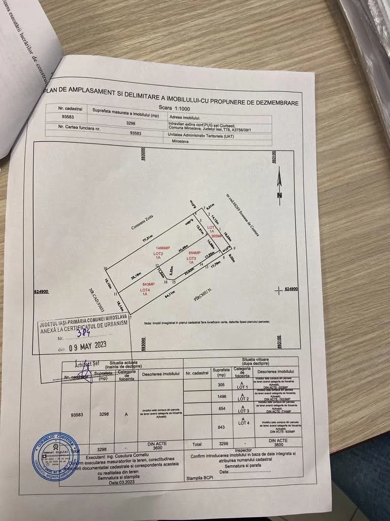 Vând Teren Centura Miroslava 