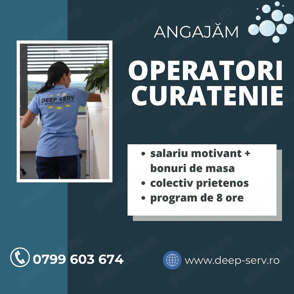 Operatori Curatenie -Centru comercial - zona Colosseum Mall