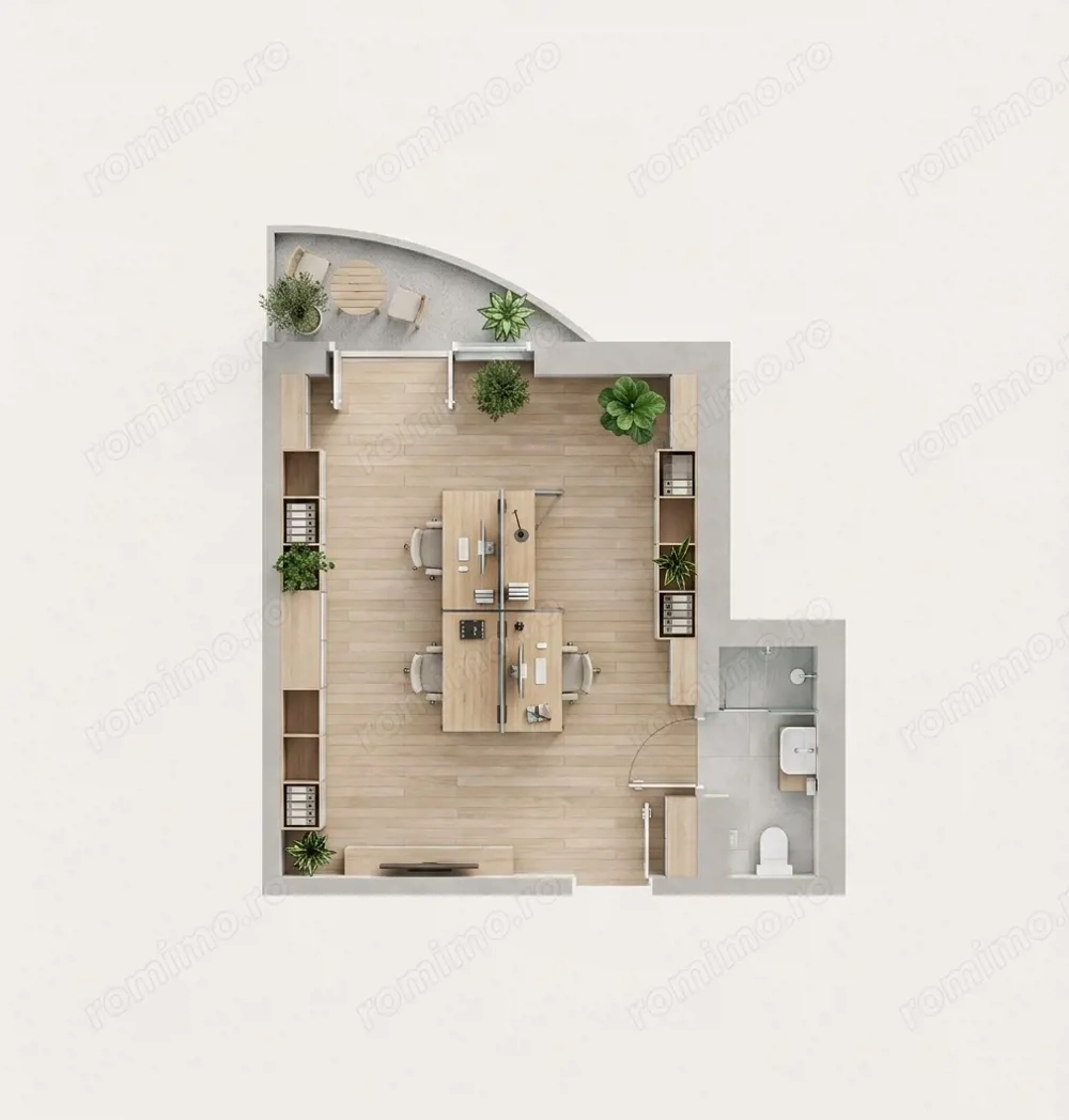 Spatiu birouri Mihalache -Turda in imobil mixt, 33 mp, centrala gaze proprie