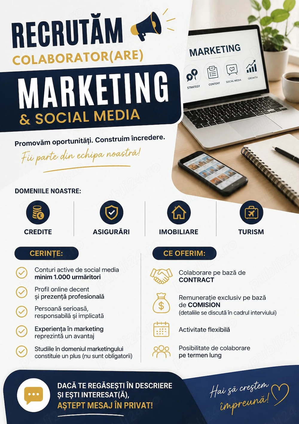 Caut persoana pentru marketing