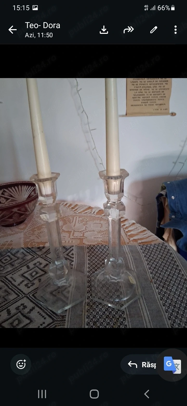 sfesnice cristal pentru lumanari 