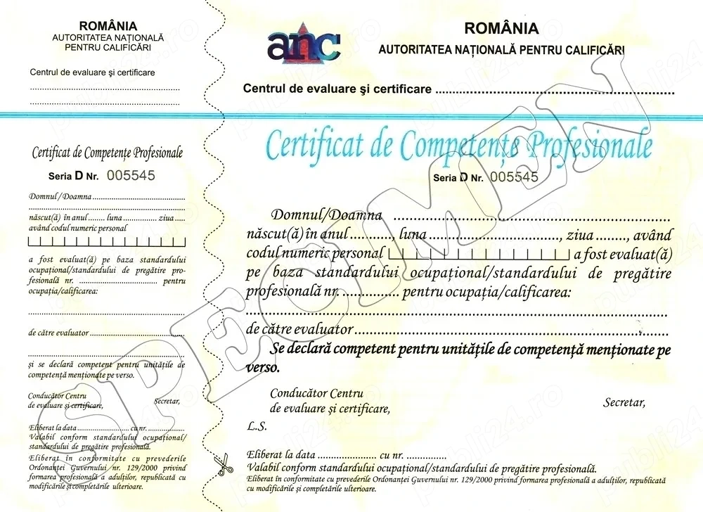 Diplomă de Calificare Rapidă   FĂRĂ CURSURI, pe baza experienței.