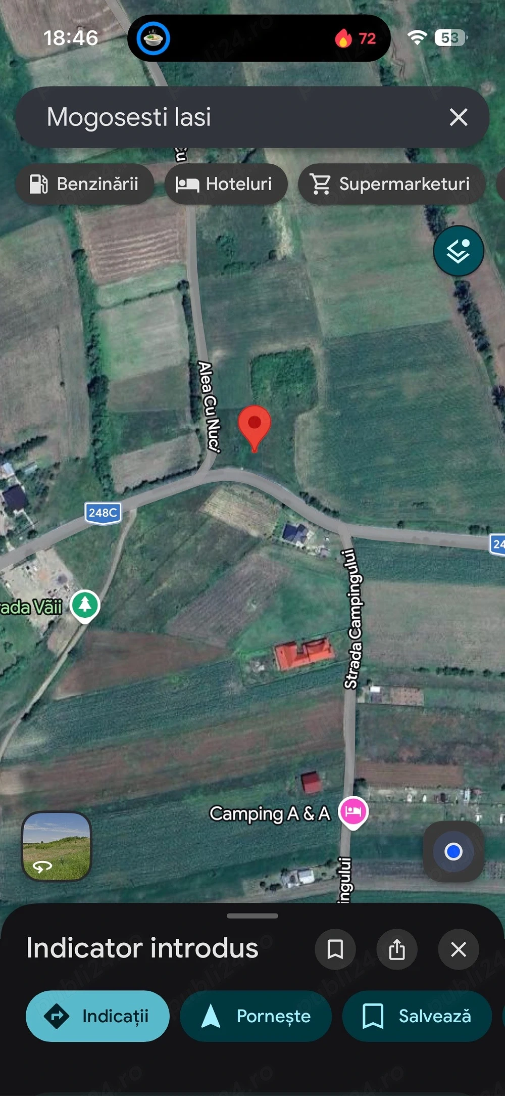 De închiriat: Teren comercial 1500 mp  în Mogoșești   lDJ 248C, utilități