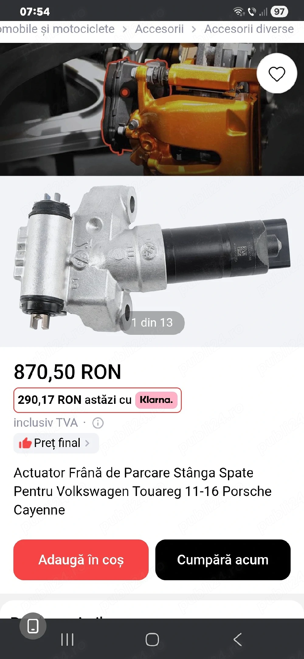 Actuator frină