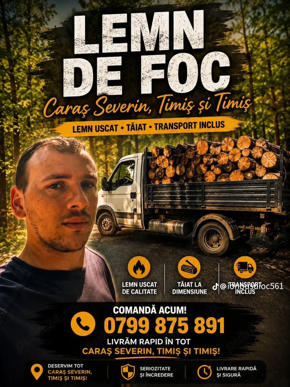 Aducem lemn de foc in Caras Severin si Timis