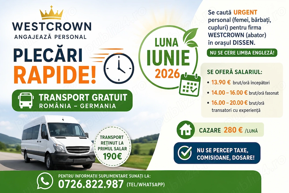 Locuri de munca Spania Plecare urgenta  aprilie 2026