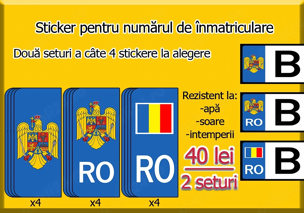 Sticker Stema Romaniei / Steagul Romaniei