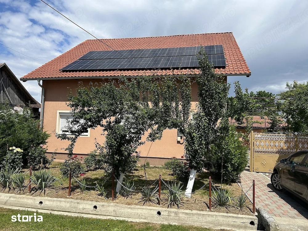 Vand constr.noua P+1 in Bocsig,an 2018, la cheie,st.2.700 mp.sc.270 mp.cu panouri fotovoltaice