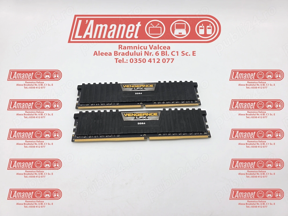 Kit Memorii Ram PC 16GB (2x8GB) DDR4 3200Mhz Corsair Vengeance LPX Serii Consecutive