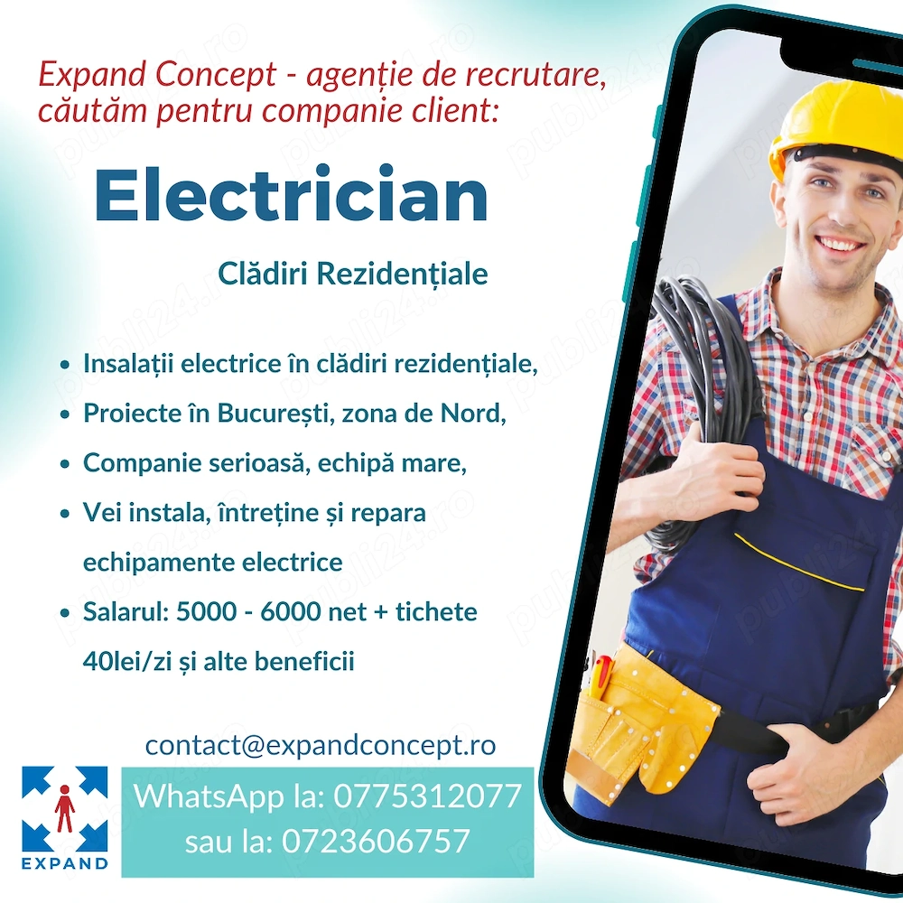ELECTRICIAN (clădiri rezidențiale)